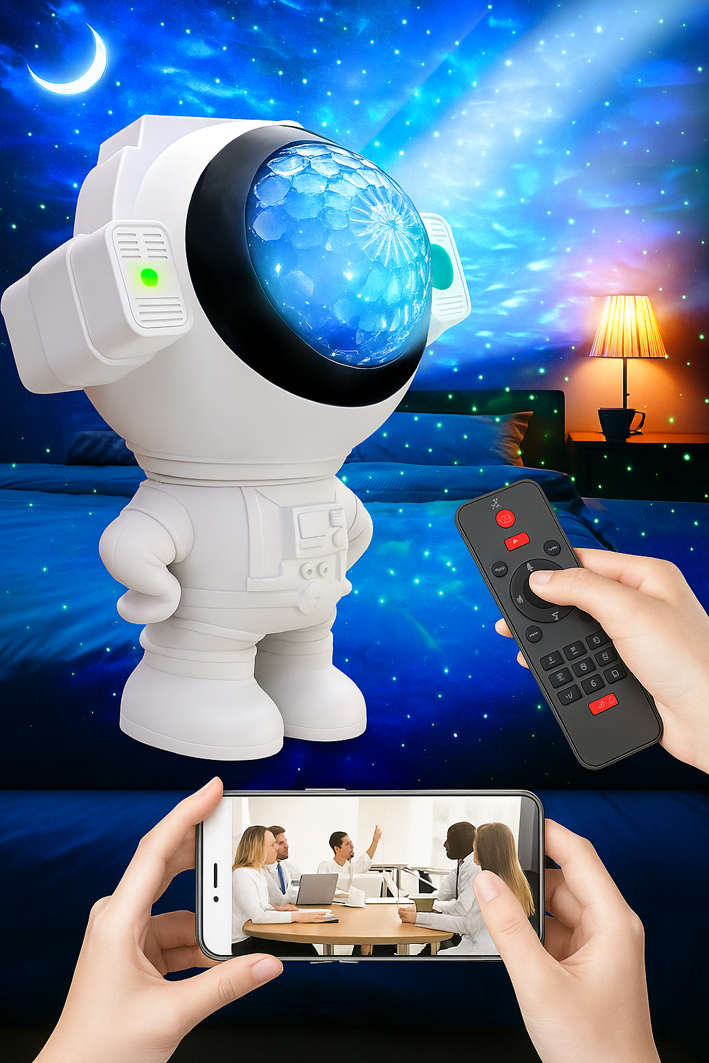 ASTRONAUTA PROYECTOR DE GALAXIA / BOCINA BLUETOOTH