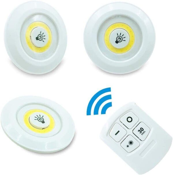 SET DE 3 LUCES LED CON CONTROL REMOTO