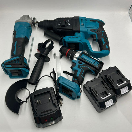 SET TALADRO-PULIDORA - MINITALADRO / 2 BATERIAS HD-0331