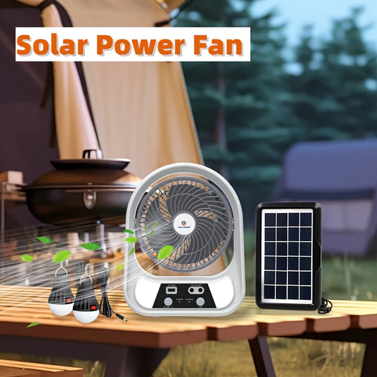 ❄️🔋 ABANICO SOLAR RECARGABLE 8” EASY POWER – MODELO EP-608 🔋❄️