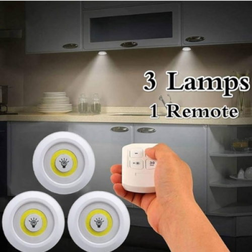 SET DE 3 LUCES LED CON CONTROL REMOTO