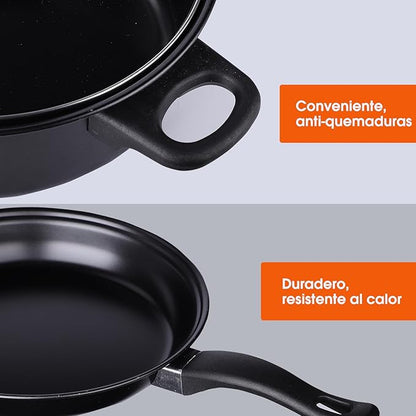 SET DE OLLAS Y JUEGO DE UTENCILIOS DE COCINA 13PZ