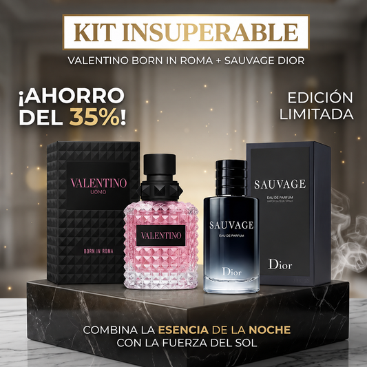 Combo Premium Sauvage Dior + Valentino Born In Roma | Edición Limitada