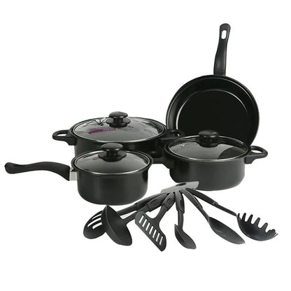 SET DE OLLAS Y JUEGO DE UTENCILIOS DE COCINA 13PZ